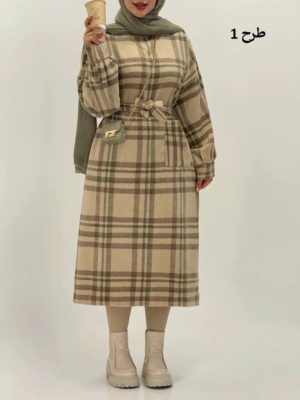 3593-کفتان چهارخونه پشمی (ایراد دار)